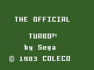Turbo title screen for Intellivision